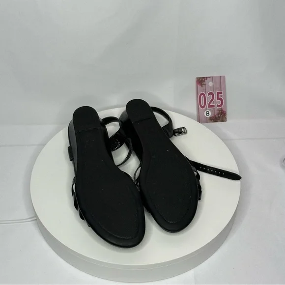 NW/OT SAS Tripad Comfort Strippy Black Patent Sandal Size 9.5 Slim - Picture 13 of 16